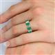 5 - Victoria Emerald Cut 6x4 mm Emerald and Diamond Heirloom Eternity Band 