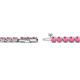 2 - Izarra 2.90 mm Pink Tourmaline Eternity Tennis Bracelet 