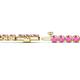 2 - Izarra 3.70 mm Pink Sapphire Eternity Tennis Bracelet 