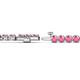 2 - Izarra 3.70 mm Pink Tourmaline Eternity Tennis Bracelet 