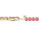 2 - Izarra 3.70 mm Pink Tourmaline Eternity Tennis Bracelet 