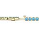 2 - Izarra 3.70 mm Blue Topaz Eternity Tennis Bracelet 