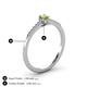 4 - Penelope Classic 6x4 mm Oval Cut Peridot and Round Diamond Engagement Ring 