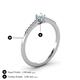 4 - Penelope Classic 6x4 mm Oval Cut Aquamarine and Round Diamond Engagement Ring 
