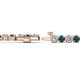 2 - Izarra 3.90 mm Blue and White Diamond Eternity Tennis Bracelet 