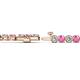 2 - Izarra 3.90 mm Pink Sapphire and Lab Grown Diamond Eternity Tennis Bracelet 