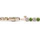 2 - Izarra 3.90 mm Green Garnet and Lab Grown Diamond Eternity Tennis Bracelet 