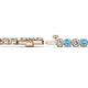 2 - Izarra 3.90 mm Blue Topaz and Lab Grown Diamond Eternity Tennis Bracelet 