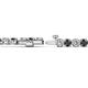 2 - Izarra 3.90 mm Black and White Lab Grown Diamond Eternity Tennis Bracelet 