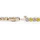 2 - Izarra 3.90 mm Yellow Sapphire and Lab Grown Diamond Eternity Tennis Bracelet 