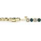 2 - Izarra 3.90 mm Blue and White Lab Grown Diamond Eternity Tennis Bracelet 