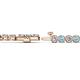 2 - Izarra 3.70 mm Aquamarine and Lab Grown Diamond Eternity Tennis Bracelet 