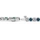 2 - Izarra 3.70 mm Blue and White Lab Grown Diamond Eternity Tennis Bracelet 