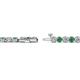 2 - Izarra 3.10 mm Emerald and Diamond Eternity Tennis Bracelet 