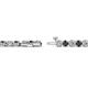 2 - Izarra 3.10 mm Black and White Diamond Eternity Tennis Bracelet 