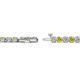 2 - Izarra 3.10 mm Yellow and White Diamond Eternity Tennis Bracelet 