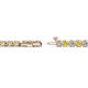 2 - Izarra 3.10 mm Yellow Sapphire and Lab Grown Diamond Eternity Tennis Bracelet 