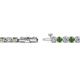 2 - Izarra 2.90 mm Green Garnet and Diamond Eternity Tennis Bracelet 