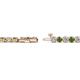 2 - Izarra 2.90 mm Green Garnet and Lab Grown Diamond Eternity Tennis Bracelet 