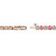 2 - Izarra 2.90 mm Pink Tourmaline and Lab Grown Diamond Eternity Tennis Bracelet 