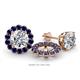 1 - Serena 0.88 ctw (2.00 mm) Round Blue Sapphire Jackets Earrings 