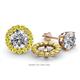 1 - Serena 0.84 ctw (2.00 mm) Round Yellow Sapphire Jackets Earrings 