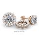 1 - Serena 0.88 ctw (2.00 mm) Round White Sapphire Jackets Earrings 