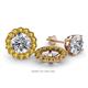 1 - Serena 0.62 ctw (2.00 mm) Round Citrine Jackets Earrings 