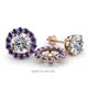 1 - Serena 0.62 ctw (2.00 mm) Round Iolite Jackets Earrings 