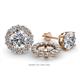 1 - Serena 0.84 ctw (2.00 mm) Round Natural Diamond Jackets Earrings 