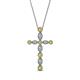 1 - Abha Petite Yellow Sapphire and Diamond Cross Pendant 