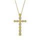1 - Abha Petite Yellow Sapphire and Diamond Cross Pendant 