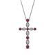 1 - Abha Petite Ruby and Diamond Cross Pendant 