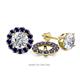 1 - Serena 0.82 ctw (2.00 mm) Round Blue Sapphire Jackets Earrings 