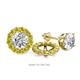 1 - Serena 0.78 ctw (2.00 mm) Round Yellow Sapphire Jackets Earrings 