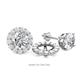 1 - Serena 0.82 ctw (2.00 mm) Round White Sapphire Jackets Earrings 
