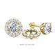 1 - Serena 0.82 ctw (2.00 mm) Round White Sapphire Jackets Earrings 