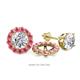 1 - Serena 0.57 ctw (2.00 mm) Round Pink Tourmaline Jackets Earrings 