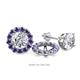 1 - Serena 0.57 ctw (2.00 mm) Round Iolite Jackets Earrings 
