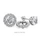 1 - Serena 0.78 ctw (2.00 mm) Round Natural Diamond Jackets Earrings 