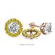 1 - Serena 0.78 ctw (2.00 mm) Round Yellow Sapphire Jackets Earrings 
