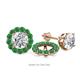 1 - Serena 0.65 ctw (2.00 mm) Round Emerald Jackets Earrings 