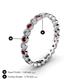 4 - Arria 2.40 mm Red Garnet and Lab Grown Diamond Eternity Band 