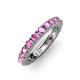 3 - Gracie 3.00 mm Round Pink Sapphire Eternity Band 