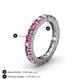 4 - Gracie 3.00 mm Round Pink Sapphire Eternity Band 