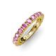 3 - Gracie 3.00 mm Round Pink Sapphire Eternity Band 