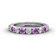 1 - Gracie 3.00 mm Round Amethyst and Diamond Eternity Band 