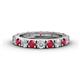 1 - Gracie 3.00 mm Round Ruby and Diamond Eternity Band 