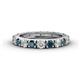 1 - Gracie 3.00 mm Round Blue and White Diamond Eternity Band 