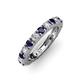 3 - Gracie 3.00 mm Round Blue Sapphire and Lab Grown Diamond Eternity Band 